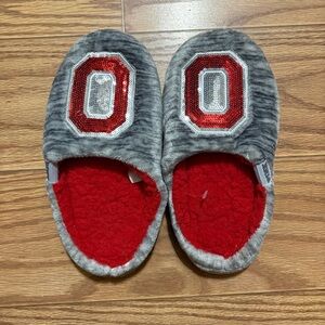Victoria’s Secret PINK NCAA OSU Ohio State Buckeyes Sequin Slippers 5/6 Small